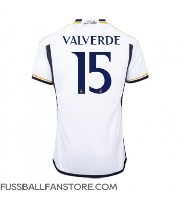 Real Madrid Federico Valverde #15 Replik Heimtrikot 2023-24 Kurzarm